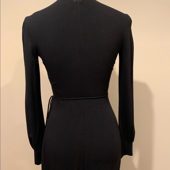 BLUMARINE EMBELLISHED RHINESTONE WRAP DRESS - Picture 4 of 6